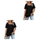 thumbnail image 3 of Jumpingount Camiseta de algodón para mujer, camiseta de manga corta, ropa de verano para acampar a la moda Type6 NO6, 3 of 5