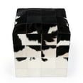 thumbnail image 6 of Victorian Hair On Hide Black And White Ottoman, 6 of 11
