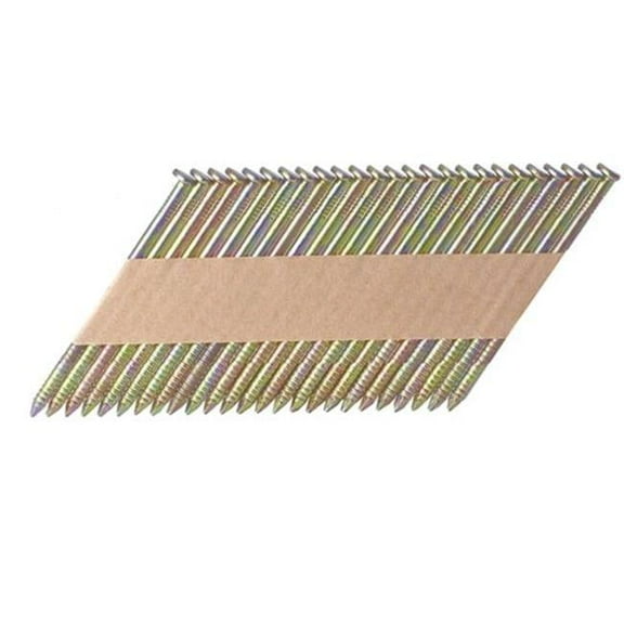 Paper Collated Ring Shank Hot-Dip Galvanized Framing Nail 2000 Count, 2.37 x 0.11 x 30 in.