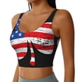 thumbnail image 2 of Goofa American St Patrick's Day Printed Sports Bras for Women, High Impact Running Bra Workout Crop Tank Tops Longline Sports Bra Push up-Medium, 2 of 8