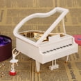 thumbnail image 2 of Romántico Piano Bailarina Bailarina Caja de música Mecánica Cajas musicales (Blanco), 2 of 9