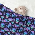 thumbnail image 2 of Naloa Skull flower funny Dog Blanket, 3 Sizes Cat Blanket for Indoor Cats Large Medium Small Dog Gifts-Large, 2 of 8