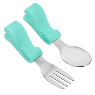 Baby Products Online - BabyGaga baby spoon and fork (set of two), baby self- feeding tools first training, Bpa-free training spoon for weaning from Baby  Led, silicone spoon and fork - Kideno