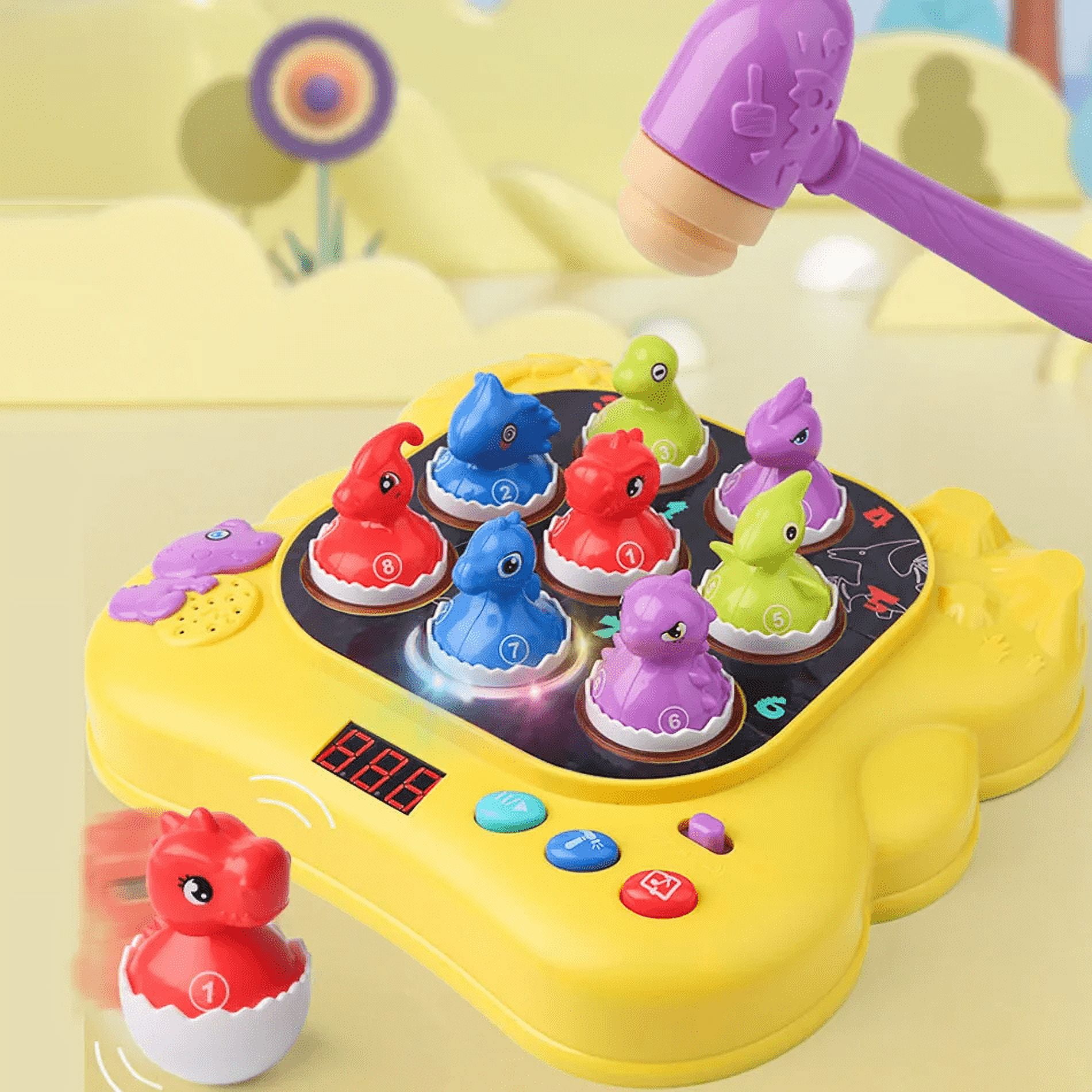 Whack A Dinosaur Game, Learning Toys for Toddlers 1-3, Montessori Toddlers Toys for 1 2 3 4 5 6 Years Old Boys Girls, Birthday Gifts Toys for 1 2 3 4 Year Girls Boys