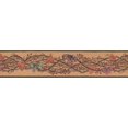 thumbnail image 2 of Coeur Rouge Étoile sur les Baies de Vignes Papier Peint Brun Clair Bord Design Rétro, Rouleau 15' x 5", 2 of 3