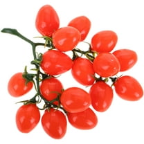FRCOLOR Artificial Cherry Tomatoes for Decoration Red Plastic Lifelike Faux Tomato Home Office 12 Count
