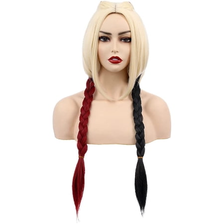 Blue And Pink Harley Wig Harley Quinn Wig With Accessories - Suicide Squad Halloween Cosplay Costume Hair Harley Quinn Doll Clothes - Foto 5
