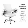 thumbnail image 5 of Move 60 Series Mid Back Leather Office Chair in White - Bonded Leather, 5 of 7