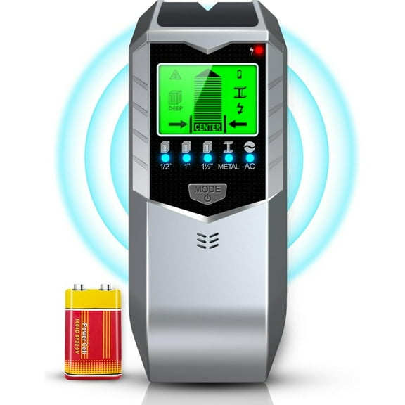 YOSUOPOC 5-in-1 Stud Finder Wall Scanner, Digital Detector for Wood Studs, Metal, Pipes & Live AC Wires with LCD Display & Sound Alert, Enhanced Accuracy for Home DIY Projects