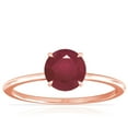 thumbnail image 1 of GemsNY July Birthstone - Petite Prong Set Round Ruby Hidden Halo Ring (Grade - A | 1.14cttw), 1 of 4