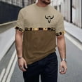 thumbnail image 2 of Deals SSAAVKUY Mens Vintage Designer Raglan T-Shirt Short Sleeve Buffalo Printed Summer Round Neck Top Casual Sweatshirt Bronze XXL, 2 of 5
