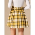 thumbnail image 3 of DARING DIVA Women's Plaid Tartan A-Line Buffalo Pleated Skirts XL Yellow Blue, 3 of 6