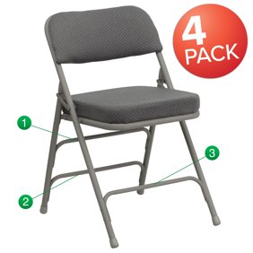 Cosco Xl Comfort Folding Chairs 4 Pack Walmart Com