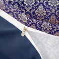 thumbnail image 4 of jejeloiu Rustic Damask Duvet Cover Queen,Royal Print Queen Bedding For Adults,Navy Gold,Navy Blue Reversible,3pcs,1 Duvet Cover and 2 Pillowcases, 4 of 6