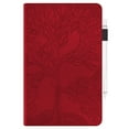thumbnail image 5 of TECH CIRCLE iPad Case for iPad 10th Generation 2022, Slim Folio Stand Tree Embossed Premium Leather Magnetic Cover with Pencil Holder & Elastic Strap for iPad 10th Generation 10.9" 2022,Red, 5 of 6
