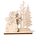thumbnail image 2 of Papá Noel Muñeco de nieve Elk Adornos navideños de madera DIY Room Table Desk Decor Wdftyju Para estrenar, 2 of 9