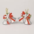 thumbnail image 6 of Christmas Bell Hanging Ornament Set Of 2 Silver Bell Decor with Angel and Bow for Christmas Tree Decor Wreath Indoor Holiday Home Decoration, 6 of 7