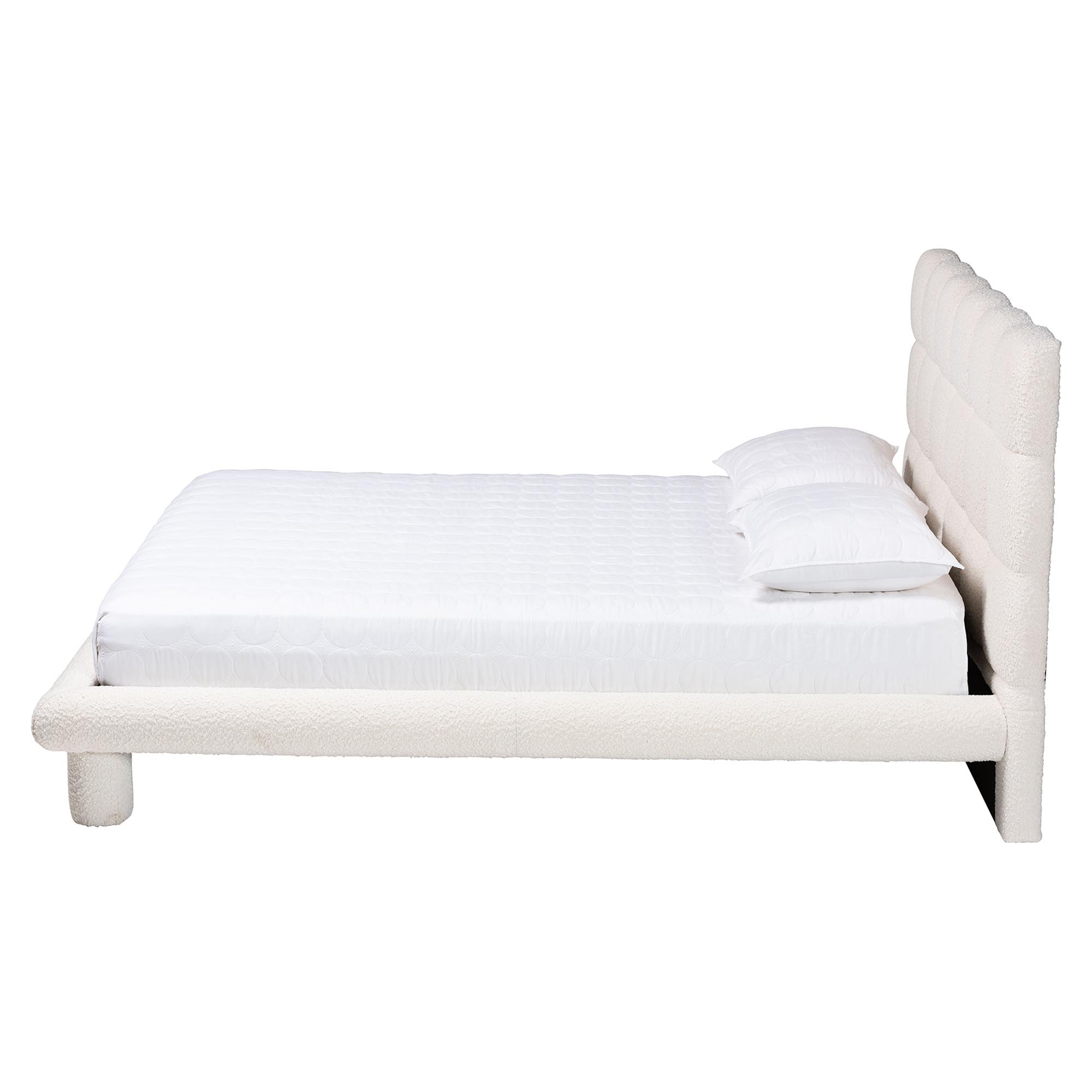 Baxton Studio Ralayna Modern Luxe Platform Bed, Queen, Ivory