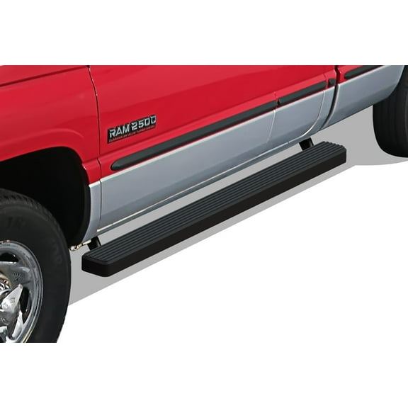 APS Running Boards 4-inch Black Compatible with Dodge Ram 1500 1994-2001 Club Cab & Ram 2500 3500 1994-2002 (Exclude 02 Body Style Sold in 01) (Side Steps Side Bars)