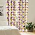 thumbnail image 2 of Ambesonne Travel Window Curtains, Air Balloons on Plain Back, Each 28" W x 95" L, Earth Yellow and Magenta, 2 of 4