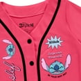 thumbnail image 5 of Disney Girls Baseball Jersey T-Shirt with Lilo & Stitch and Mickey Mouse- Girls Sizes 4-16 Hot Pink, 5 of 8