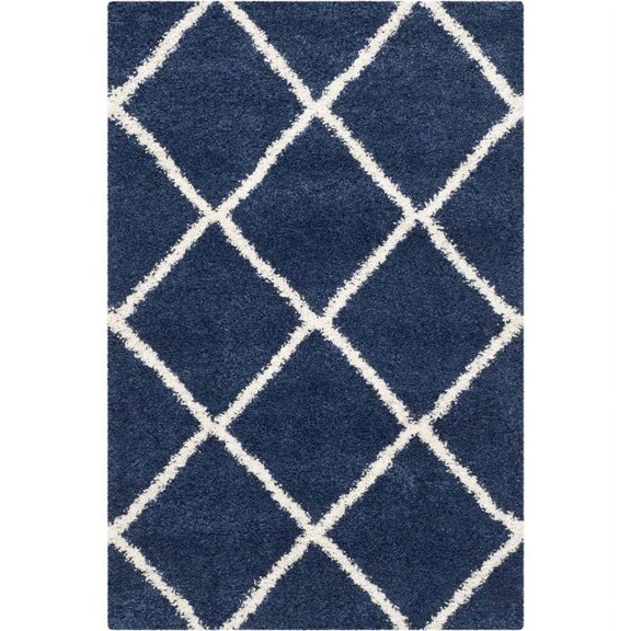 Kingfisher Lane Navy Shag Rug - 4' x 6'