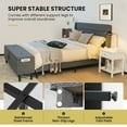 thumbnail image 5 of Gymax Full Upholstered Platform Bed Frame w/ Storage Ottoman Slats Support Grey, 5 of 9