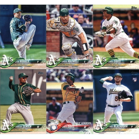 Team Set Matt - 2018 Topps Oakland Athletics Team Set of 11 Baseball Cards (Series 1): Daniel Coulombe(#16), Jed Lowrie(#69), Jharel Cotton(#106), Matt Joyce(#155), Khris Davis(#169), Marcus Semien(#198) plus more!