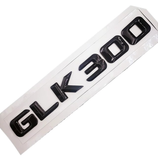 ZWEIP Car Rear Tail Emblem Number Letters Car Sticker For Mercedes Benz GLK 300 GLK300 Chrome Silver/ Matte Black