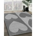 thumbnail image 2 of Ahgly Company Indoor Round Patterned Gray Cloud Gray Area Rugs, 5' Round, 2 of 6