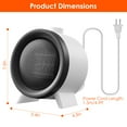 thumbnail image 2 of 1000W Electric Space Heater Ceramic Heater Fan Heating Fan with 3 Modes 3S Fast Heating Tip-over Overheating Protection for Home Office Dormitry, 2 of 14