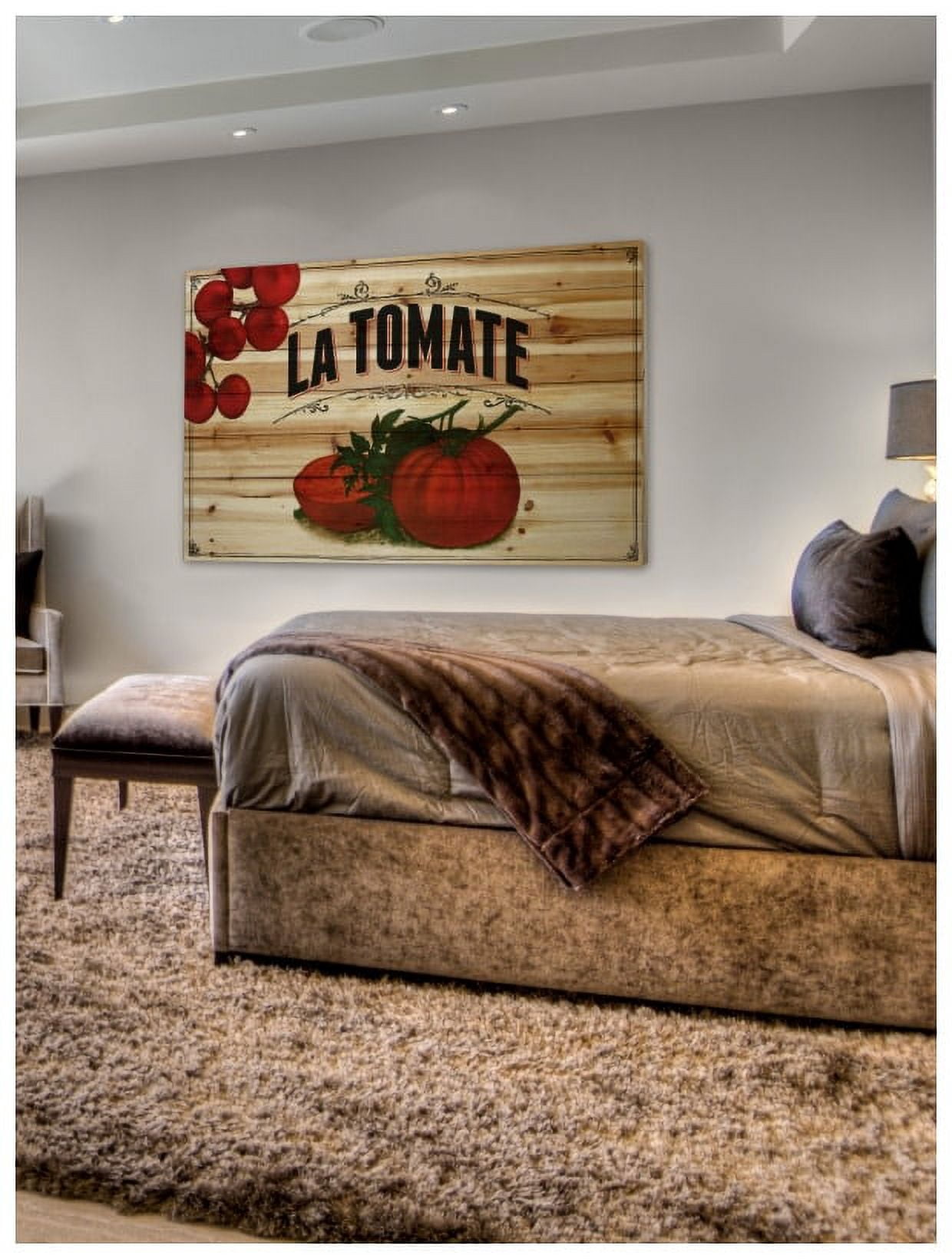 Marmont Hill "French Produce Tomato" Painting Print on Natural Pine Wood