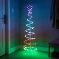 thumbnail image 4 of 16 Color Christmas Spiral Tree, Outdoor Festival Tree with Lights, Outdoor Lighted Tree with Remote Control Timer, Christmas Tree Outdoor Decorations for Yard, Porch, 4 of 8