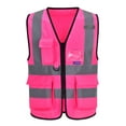 thumbnail image 1 of A-Safety Chalecos De Seguridad Rosa Para Mujer Chaleco De Seguridad Laboral Con Tiras Reflectantes Mediano, 1 of 5