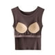 thumbnail image 5 of Tops de Manga Corta Sexy para Mujeres de Color Sólido con Almohadilla de Pecho sin Anillos de Acero, Top de Pijama Y Ropa Interior, 5 of 5