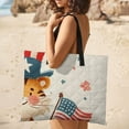 thumbnail image 5 of Patriotic Tiger Holds Tiny Flag Outdoor Picnic Blanket, Foldable Waterproof Beach Mat, Portable Beach Blanket for Beach Camping, Hiking, Family Concerts, 5 of 8