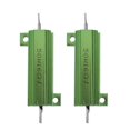 thumbnail image 1 of 2 Pcs Chassis Mount Green Wirewound Aluminium Housed Resistor 50W 16 Ohm, 1 of 5