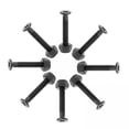 thumbnail image 1 of jinwen 2x8 Pcs Vis de Quincaillerie pour Installation de Roues de Longboard Planche à Roulettes Camion Noir, Noir, 2 Pcs, 1 of 9