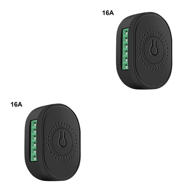 braveheart Interrupteur Intelligent Wi-Fi Minuteur Durée de Vie Intelligente Tuya Télécommande Sans Fil Noir 16A 2Ensemble