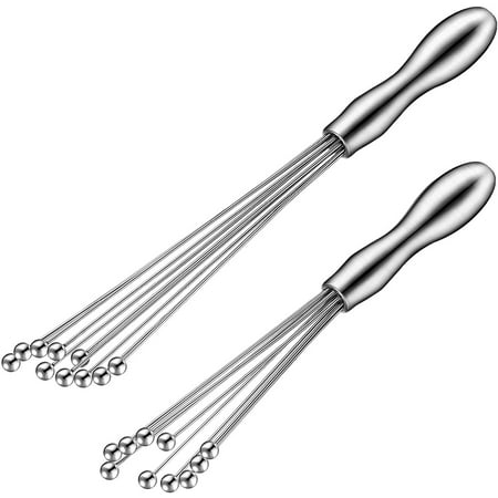 

Stainless Steel Mini Ball Whisk - Egg Beater Manual Mixer Whisk for Sauces Cream Cooking Blender