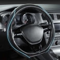 thumbnail image 1 of Car Special Steering Wheel Cover Silica Gel Carbon Fiber Fashion Splicing General Purpose Leather Steering Wheel Cover, 1 of 6