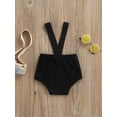 thumbnail image 4 of Liacowi Baby Boys Girls Suspender Shorts Infant Solid Color Ribbed Knitted Bloomers Overalls Summer Clothes, 4 of 9