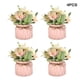 thumbnail image 4 of 4 piezas de cerámica ABS Cateissary planta artificial decorativa rosa, 4 of 6
