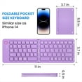 thumbnail image 2 of Mini Teclado Inalámbrico Bluetooth Plegable (Sincroniza Hasta 3 Dispositivos), Teclado Plegable Portátil para Android ,, 2 of 7