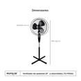 thumbnail image 2 of Ventilador de Pedestal Eurogar 16' 3 Velocidades Oscilación Color Negro, 2 of 7