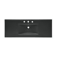 thumbnail image 3 of 48 inch Ceramic Vanity Sink Top in Matte Black with 3 Holes, 3 of 8