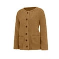 thumbnail image 3 of Fangasis Ladies Outwear Long Sleeve Jacket Cardigan Coat Women Loose Fluffy Party Coffee S, 3 of 8