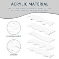 thumbnail image 3 of HLONK 5 Pcs Wave Edge Quilting Ruler and Templates Acrylic Quilting Templates Free Motion Sewing Rulers 6 Wavelengths Quilting Stencils Transparent Quilting Templates for Sewing Quilting, 3 of 11