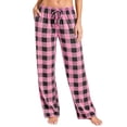 thumbnail image 2 of Cyglowse Womens Christmas Plaid Pajama Pants Gingham Wide Leg Matching Pj Pants Checkered Low Rise Drawstring Lounge Bottoms Pink L, 2 of 7