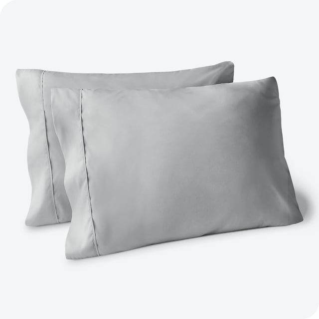 Bare Home Pillowcase Set - Premium 1800 Collection - Double Brushed - Ultra Soft - King Size, Cloud Gray, 2 Count